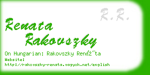 renata rakovszky business card